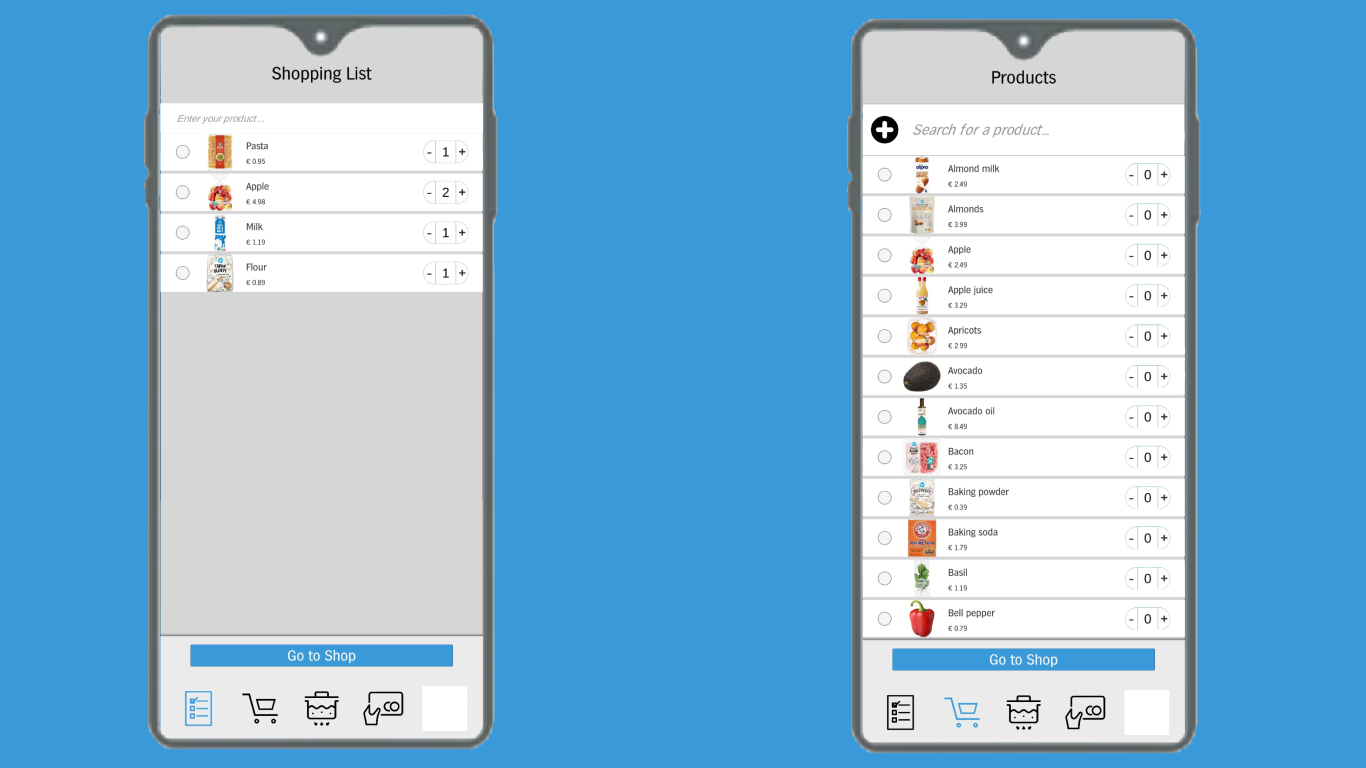 Shopping & products list